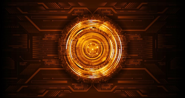 eye cyber circuit future technology concept background