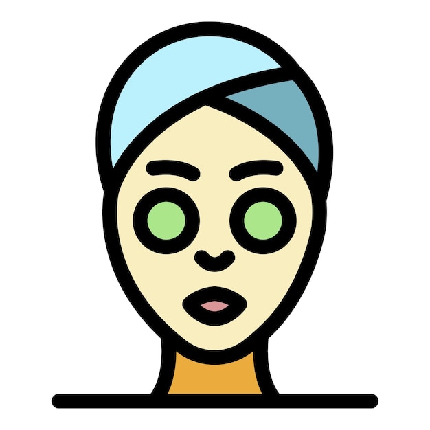 eye mask spa icon outline eye mask spa vector icon color flat isolated