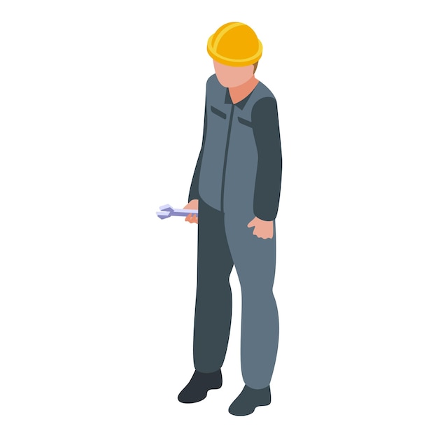 factory engineer icon isometric vector industry process worker production
