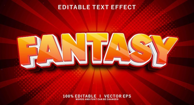 fantasy vector text effect with modern style design