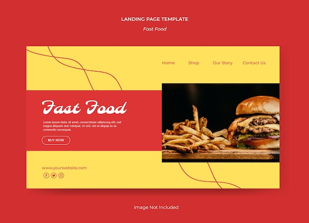 Fast Food Landing Page Web Design Template