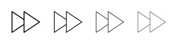 fast forward icon linear logo isolated