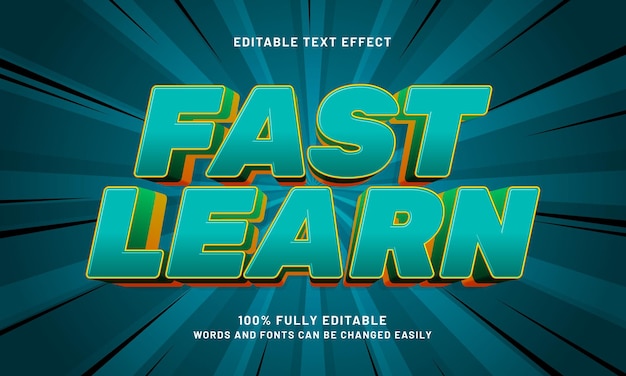 fast learn editable text effects with a smart and joyful theme