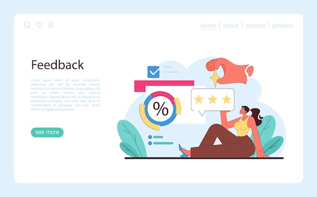 feedback concept a professional reflects on performance metrics and client reviews emphasizing the