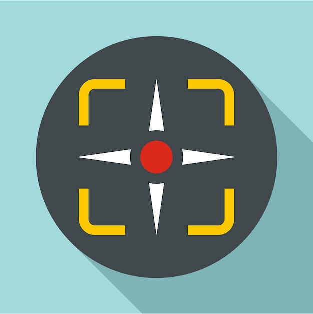 Fighter target icon Flat illustration of fighter target vector icon for web design