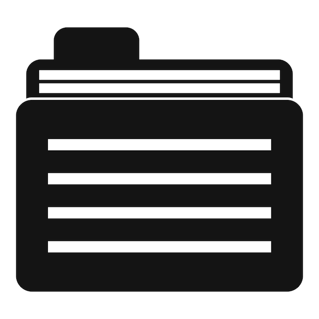 File folder icon Simple illustration of file folder vector icon for web