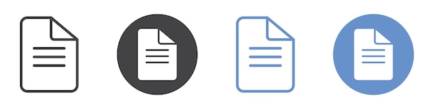 File icon flat line symbol set