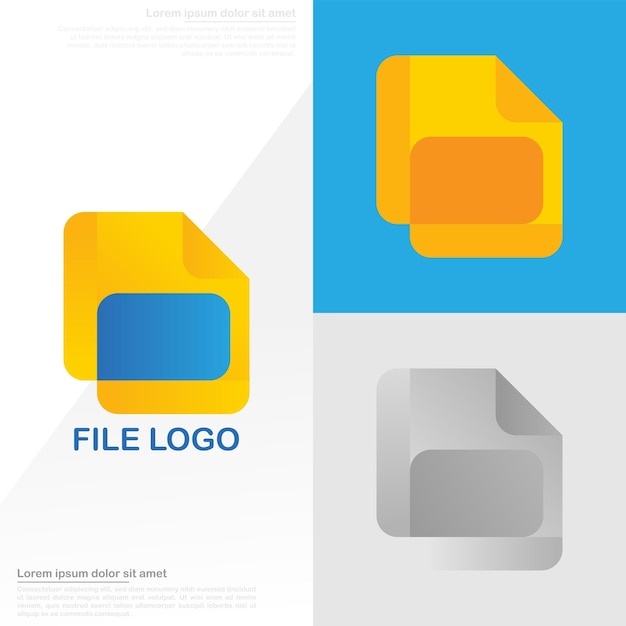 file logo with gradient colors in a modern abstract style