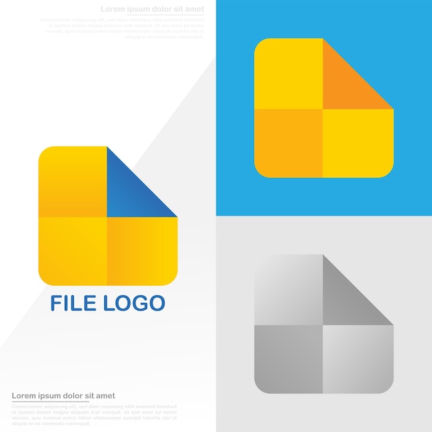 file logo with gradient colors in a modern abstract style