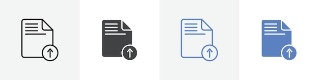 file upload icon vector set use for web ui or app