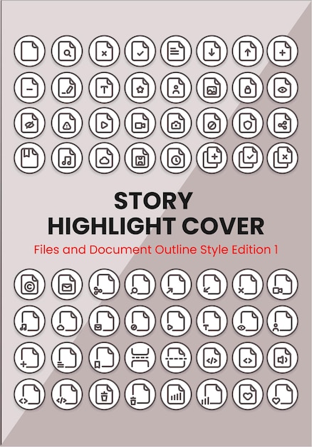 Files and Document Outline Story Highlight Cover