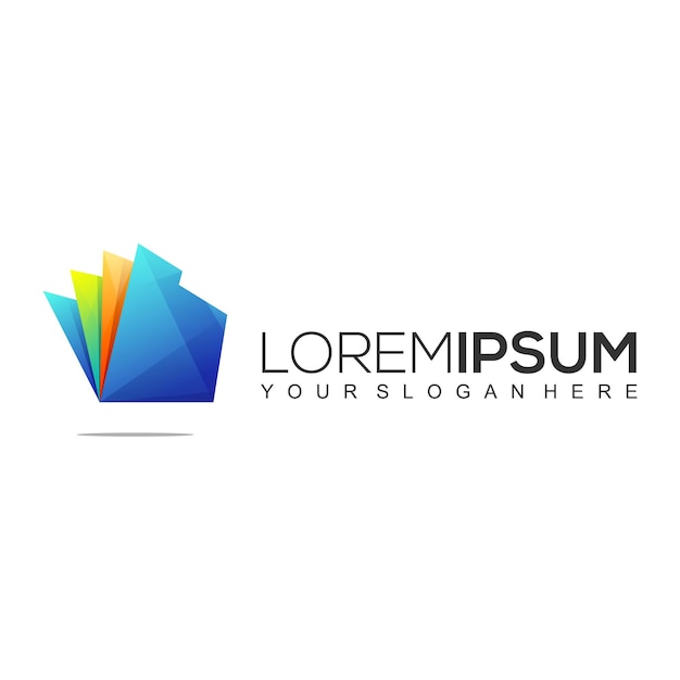 Filing colorful logo design template