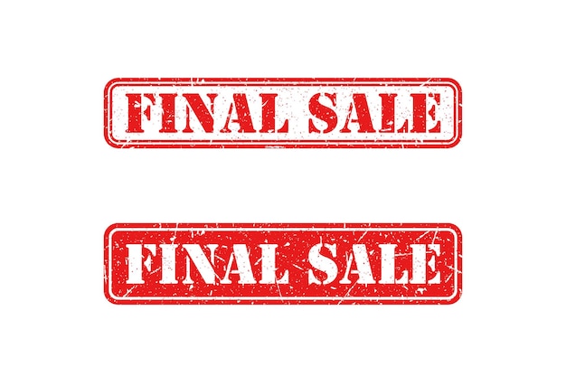 final sale red stamp on white background