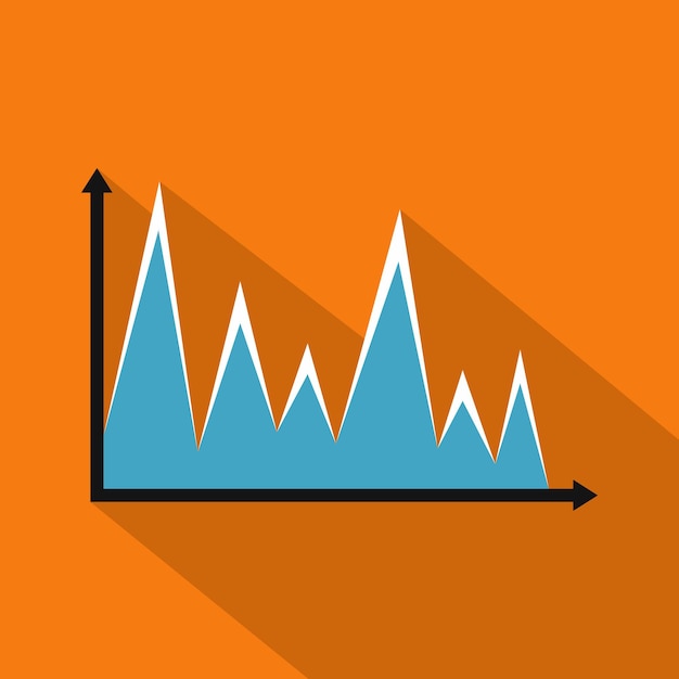 Finance graph icon Flat illustration of graph vector icon for any web design