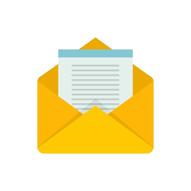 Finance mail icon Flat illustration of Finance mail vector icon isolated on white background