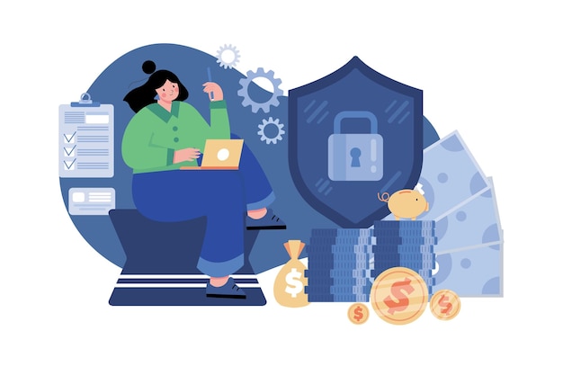Finance Security Illustration concept