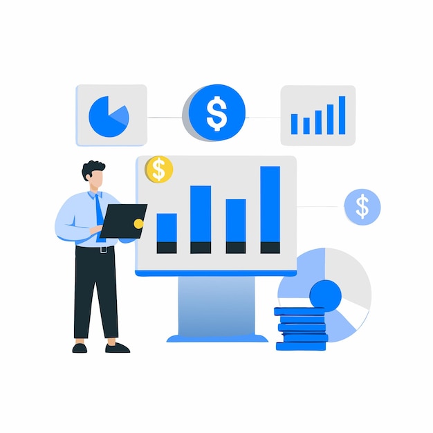 Financial Data Concept Visualization Insightful Charts and Diagrams