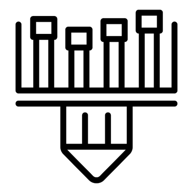 Financial trade icon outline vector Monetary graph