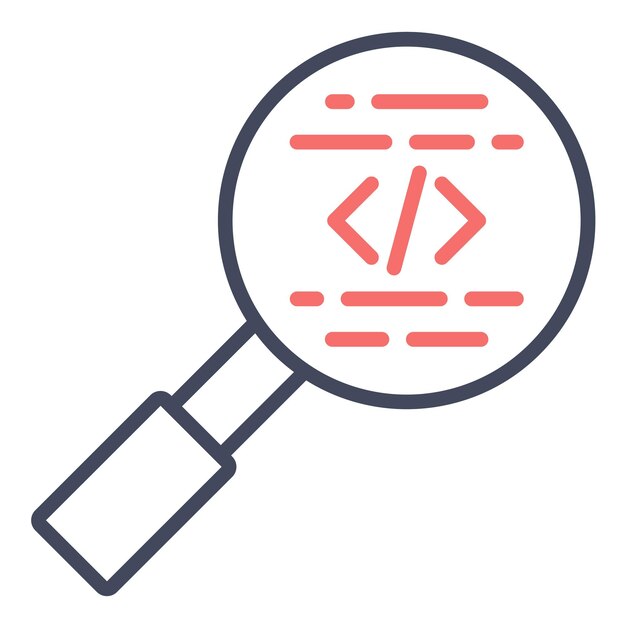 Find Code Vector Illustration Style