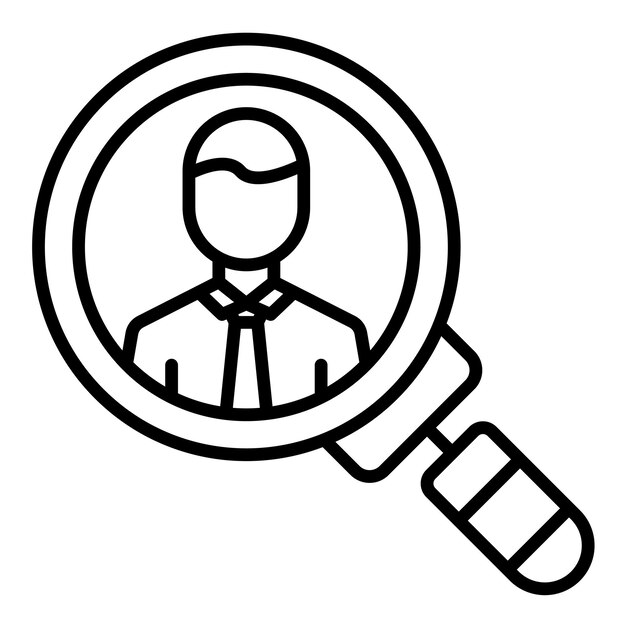 Find Users Line Illustration