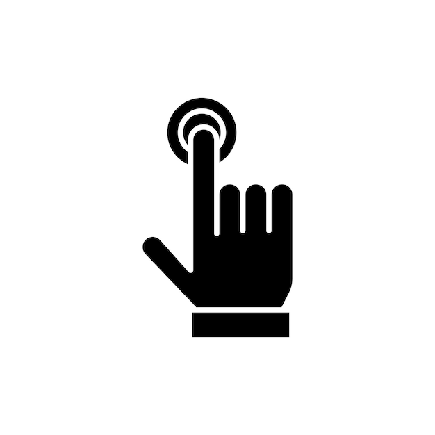 Finger control line icon isolated on white background