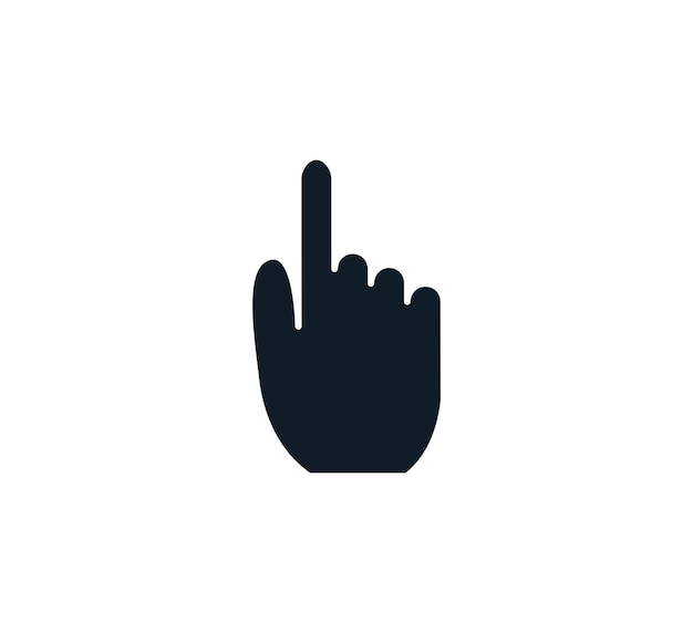 Finger hand gesture icon vector logo design template