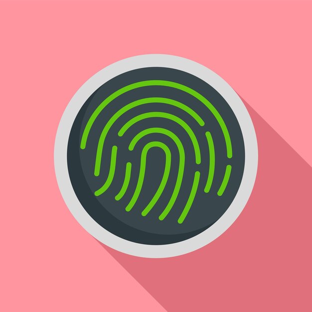 fingerprint icon flat illustration of fingerprint vector icon for web design