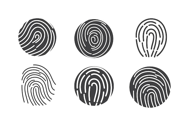 fingerprint logo and symbol vector image
