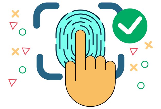 Fingerprint Scan Concept Illustration Stylish and Beautiful