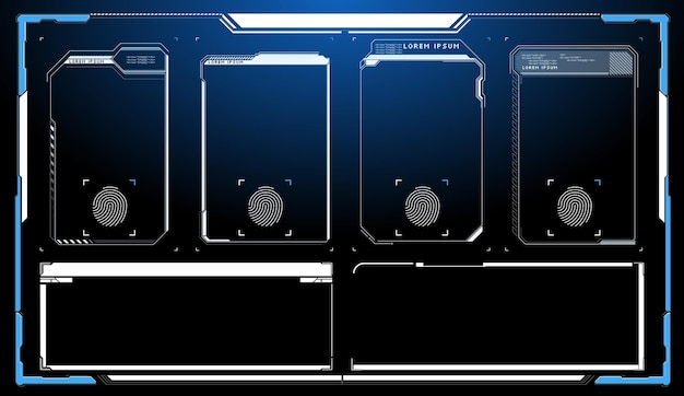 fingerprint scanning technology concept vector