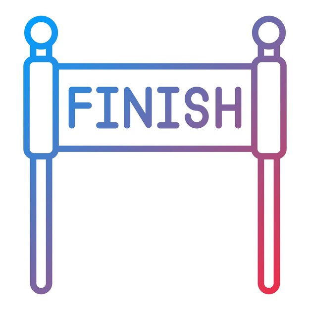 finish line icon vector image can be used for auto racing
