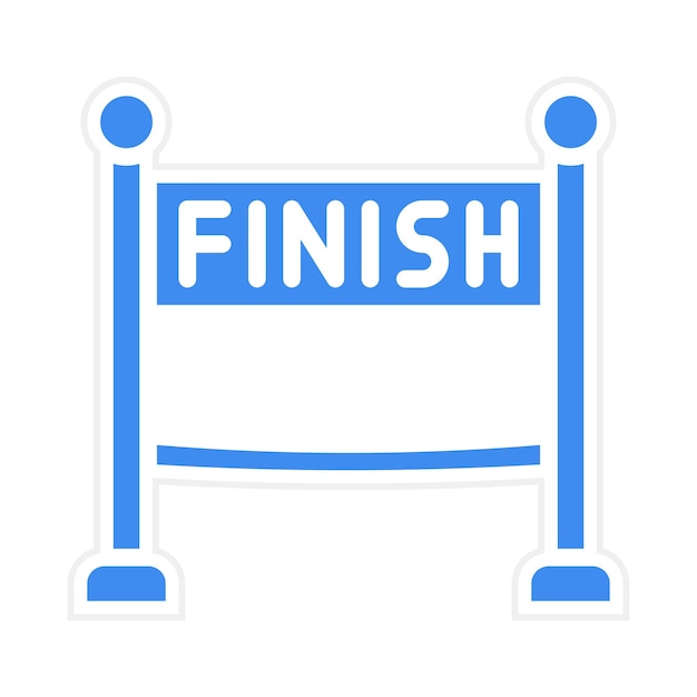 finish line icon vector image can be used for marathon