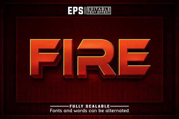 FIRE 3d Editable text effect