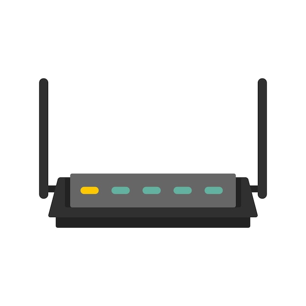 firewall router icon flat illustration of firewall router vector icon isolated on white background