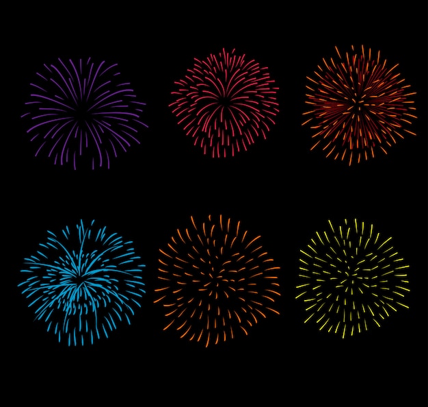 Fireworks and happy new year