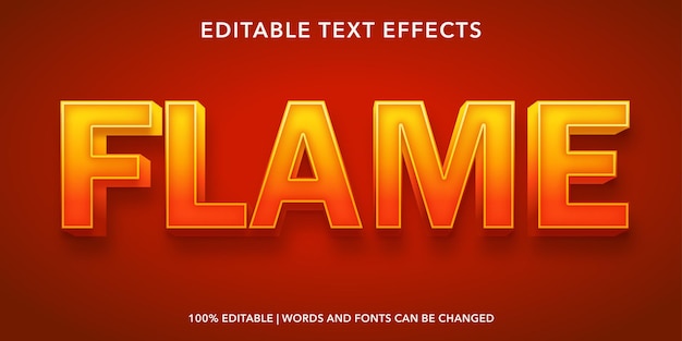 Flame Editable Text Effect