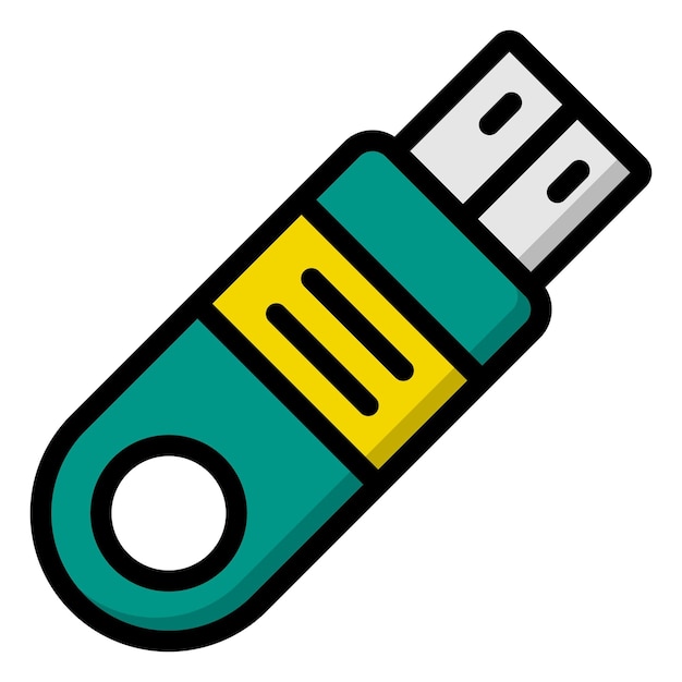 Flash Disk Vector Icon Design Illustration