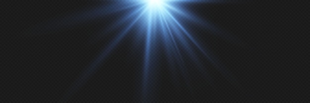 flash of sun rays of light