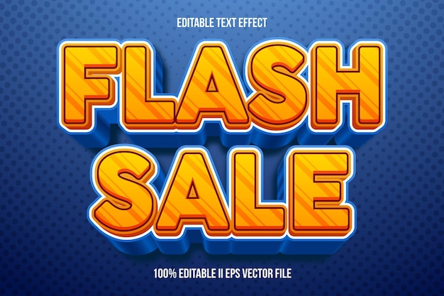 Flash Sale Editable Text Effect 3d Emboss Gradient Style
