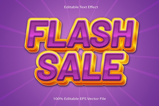 Flash Sale Editable Text Effect Emboss Cartoon Gradient Style