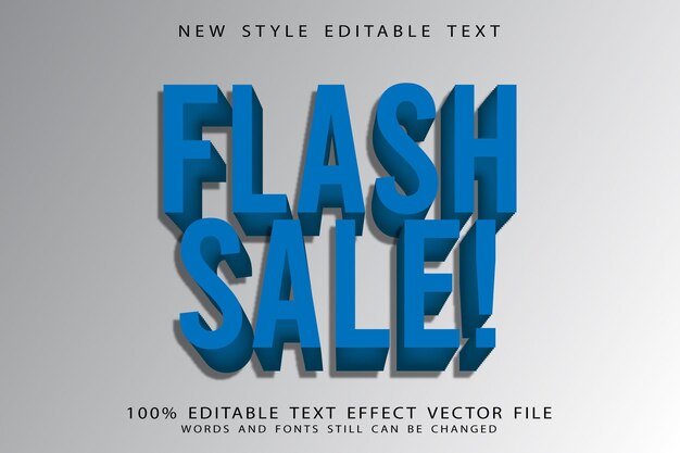 Flash sale editable text effect emboss modern style
