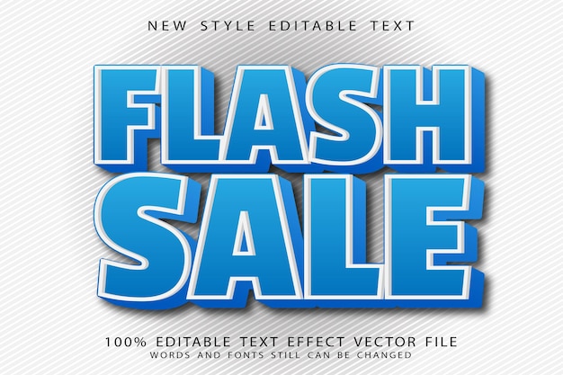 Flash sale editable text effect emboss modern style