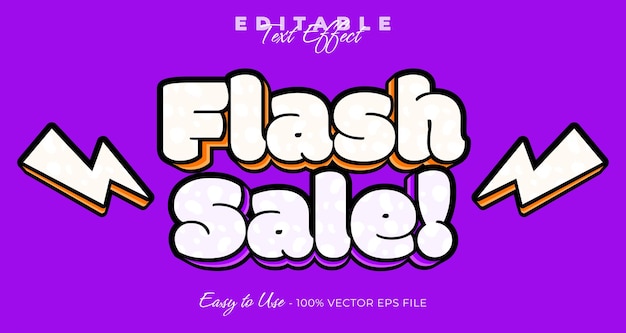 flash sale editable text style comic text effect