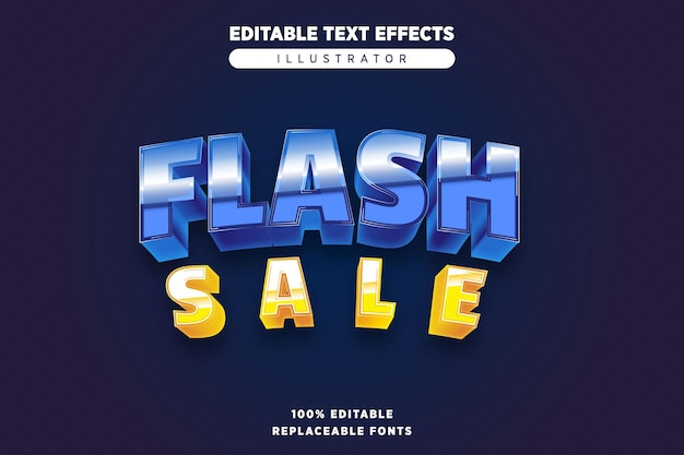 flash sale Text effet editable