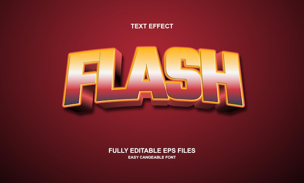 flash text effect editable