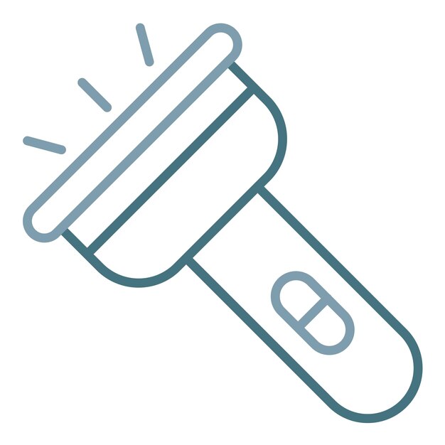 Flashlight Flat Illustration