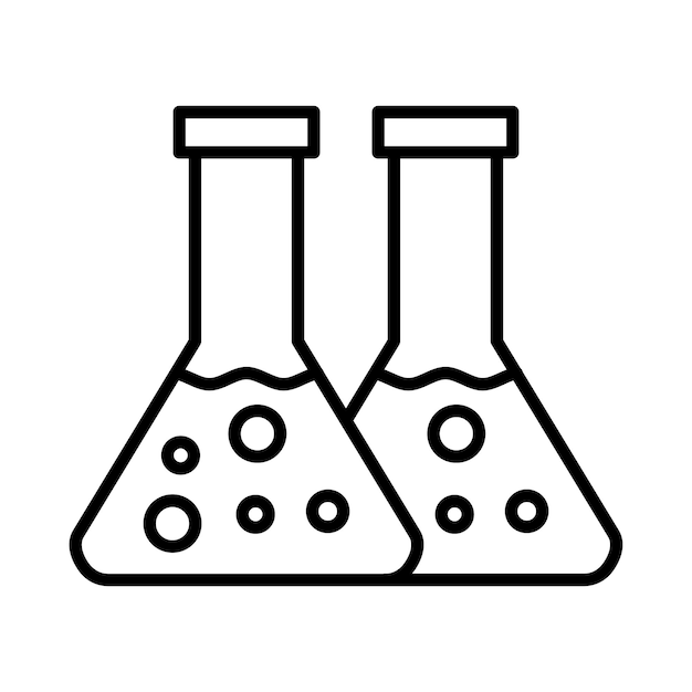 Flasks Line Illustration