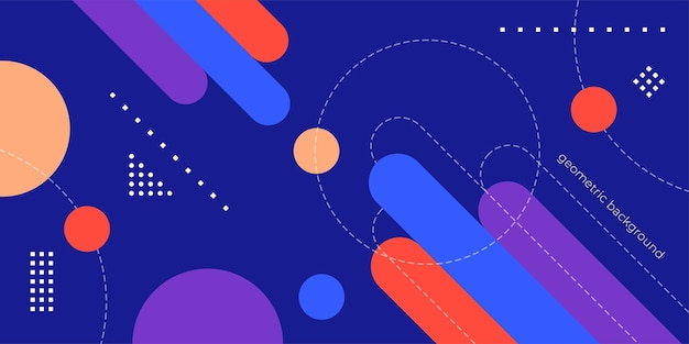 flat abstract memphis theme background