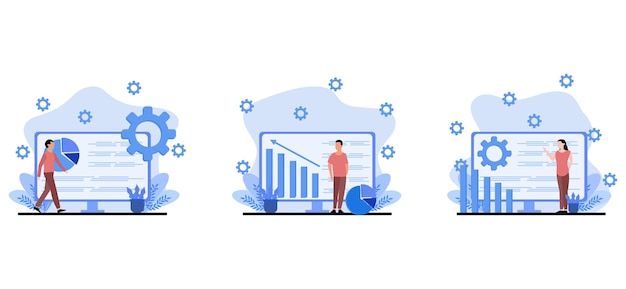 Flat Bundle Business Design Illustration