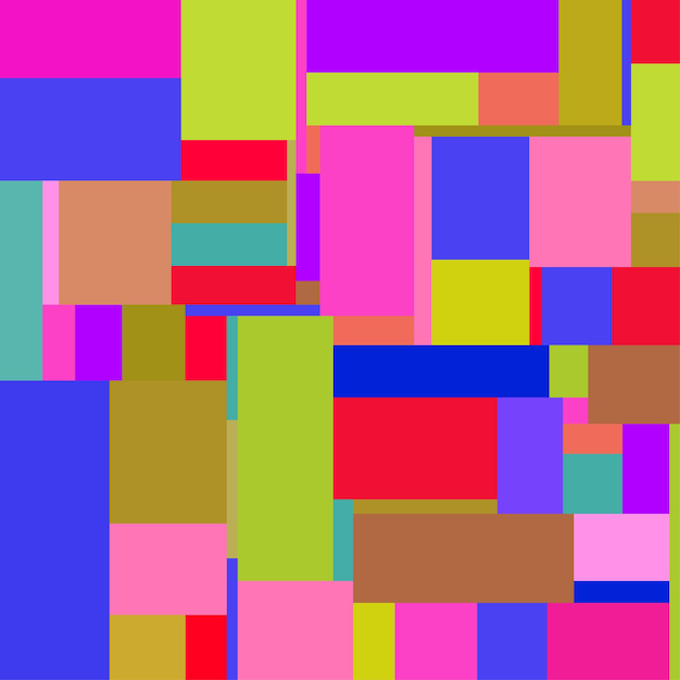 Flat colorful pattern with chaotic rectangles